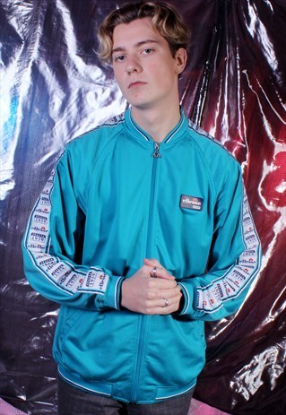 VINTAGE ELLESSE TEAL TRACK JACKET