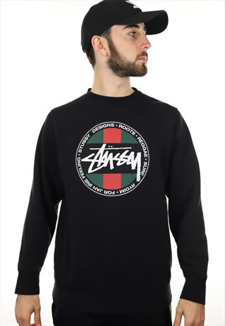 VINTAGE STUSSY SWEATSHIRT BLACK