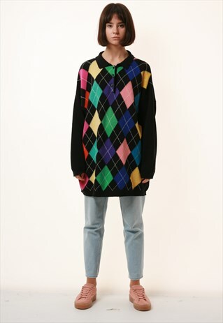 90S VINTAGE KNITTED BENETTON OVERSIZED JUMPER SWEATER 1127