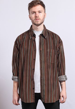 VINTAGE CORDUROY STRIPED SHIRT