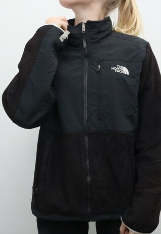 THE NORTH FACE - BLACK DENALI EMBROIDERED FLEECE JACKET - ME