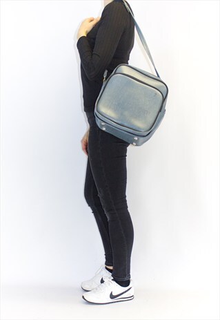 VINTAGE 70'S FAUX LEATHER FLIGHT BAG