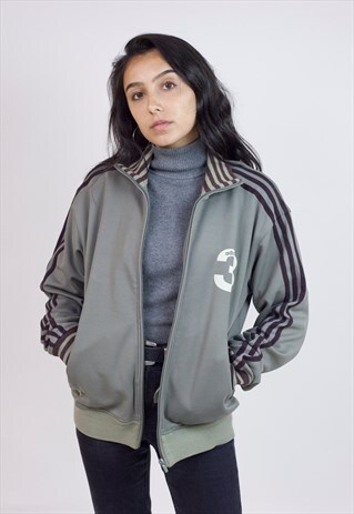 VINTAGE 90'S ADIDAS KHAKI SPORTS JACKET