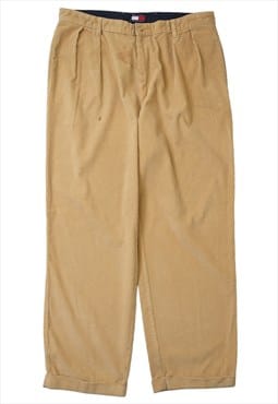 Vintage Tommy Hilfiger Beige Corduroy Trousers Mens