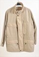 VINTAGE 90S windbreaker rain jacket in beige