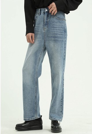 KALODIS VINTAGE LOOSE CASUAL STRAIGHT-LEG JEANS