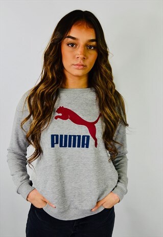 VINTAGE PUMA GREY GRAPHIC SWEATSHIRT