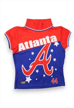 Atlanta Braves red blue short sleeved sports top