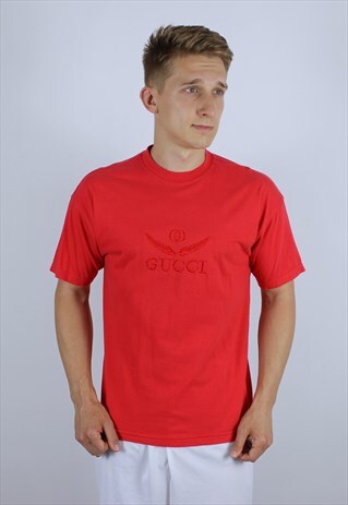 RARE VINTAGE GUCCI BIG LOGO MENS T-SHIRT TOP