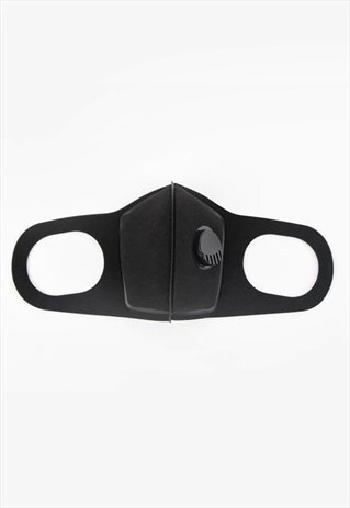 PREMIUM LAYER VENTED ESSENTIAL FASHION FACE COVERING - BLACK