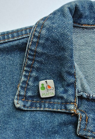 VINTAGE FEMINIST METAL 80S MODERNIST PIN