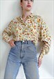 VINTAGE 80S WESTERN DITSY FLORAL PATTERN LONG SLEEVE SHIRT 
