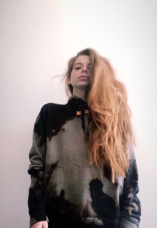 BAAD HOODIE UNISEX BLACK TIE&DYE NEOGOTS (ORANGE )