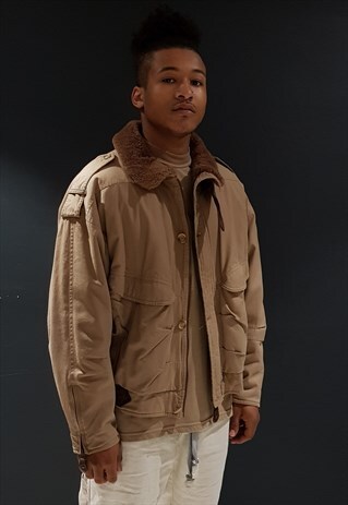 BEIGE FLIGHT JACKET