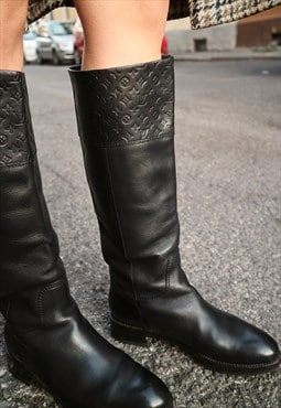 Y2K Vintage Louis Vuitton black leather Boots