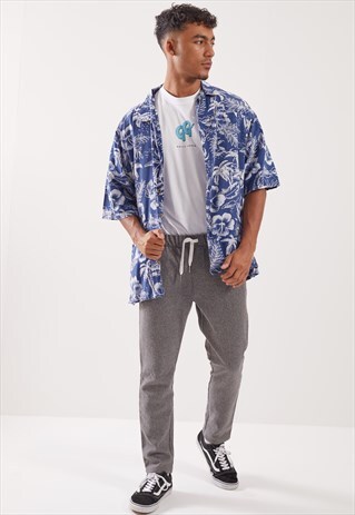 VINTAGE HAWAIIAN PATTERNED FESTIVAL SHORT SLEEVE SHIRT
