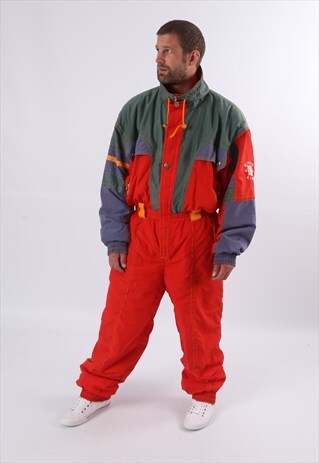 VINTAGE NIGHTY EIGHT FULL SKI SUIT SNOW L 44" TALL (E1Y)