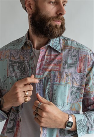 VINTAGE 90S MULTICOLOR SHIRT IN LONG SLEEVE