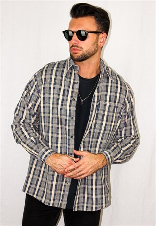 VINTAGE PLAID FLANNEL SHIRT