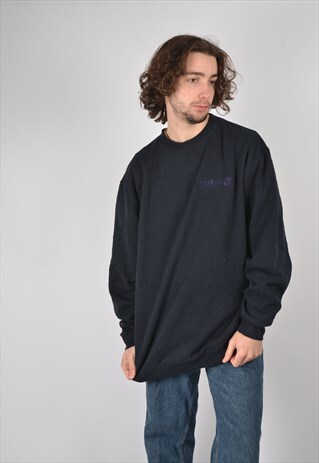 VINTAGE USA WORKWEAR SWEATSHIRT IN NAVY BLUE