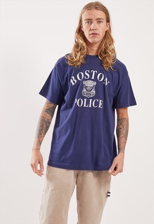 VINTAGE BOSTON POLICE GRAPHIC T-SHIRT