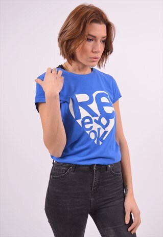 VINTAGE REEBOK T-SHIRT TOP BLUE