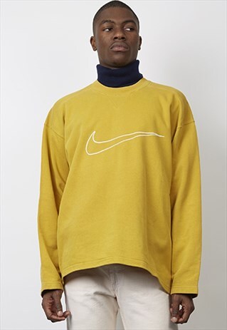 VINTAGE 80'S NIKE SWOOSH MUSTARD SWEATSHIRT