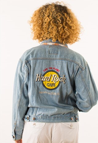 VINTAGE 90S HARD ROCK CAFE DENIM JACKET