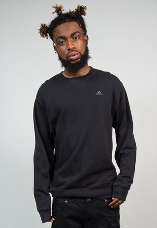 ADIDAS SWEATSHIRT BLACK CREW NECK