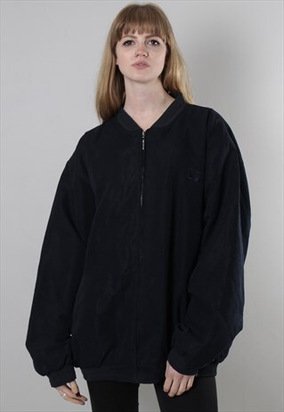 VINTAGE 80S OVERSIZE TEXTURED BOMBER JACKET