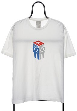 Vintage Nike Slogan Graphic White TShirt Womens