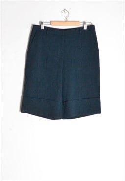 Vintage 90s Midnight Green Formal Preppy Shorts