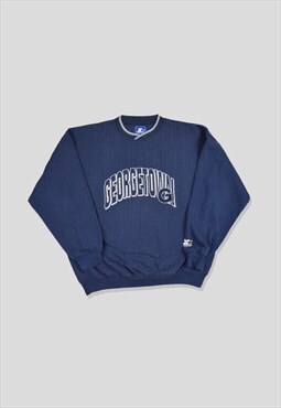 Vintage 90s Starter Georgetown Hoyas Embroidered Sweatshirt