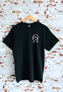 Art print Unisex black T-shirt