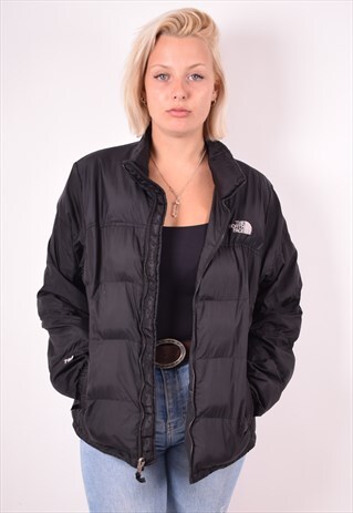 THE NORTH FACE WOMENS VINTAGE PADDED JACKET LARGE BLACK 90S