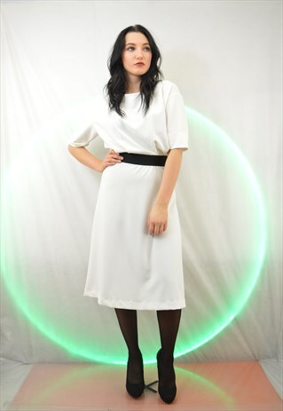 VINTAGE RETRO WHITE DRESS