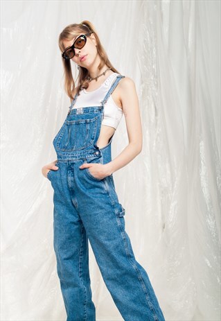 Vintage Denim Dungarees 90s Grunge Utility Overall Jeans
