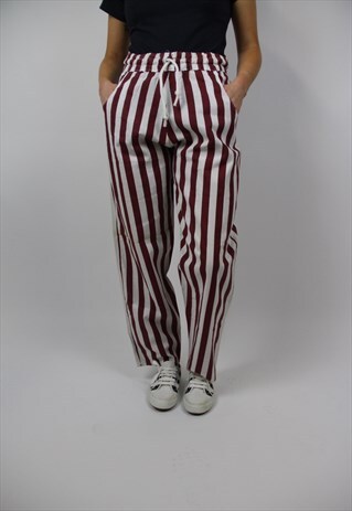 VINTAGE HIGH WAIST STRIPED PANTS