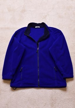 Women's Vintage 90s St Michael Blue Zip Fleece Jacket
