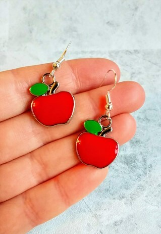 ENAMEL APPLE EARRINGS