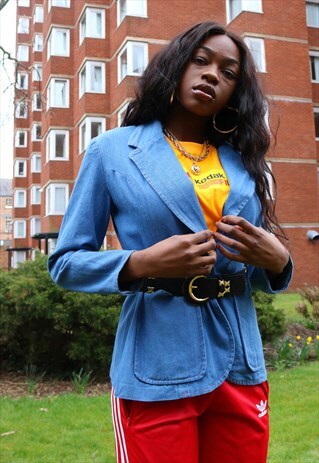 BLUE DENIM BLAZER JACKET