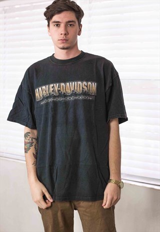 VINTAGE HARLEY DAVIDSON T-SHIRT LOGO 90S XXL 11.3