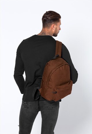 ESSENTIAL RUCKSACK BACKPACK BAG - RUST ORANGE