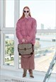 VINTAGE 90'S POOFY PADDED WINTER JACKET IN ROSE ASH PINK