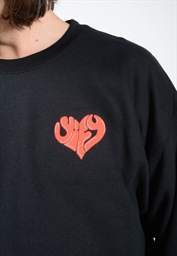 YIFY Heart Logo Sweatshirt in Black