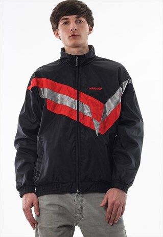 VINTAGE ADIDAS ORIGINALS TRACKSUIT 90S BLACK RED