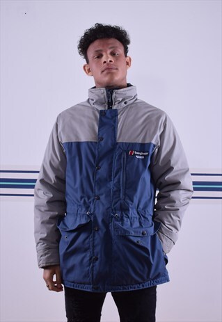 BLUE AND GREY BERGHAUS COAT