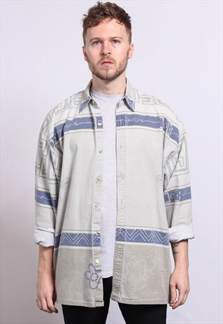 VINTAGE AZTEC PATTERNED SHIRT