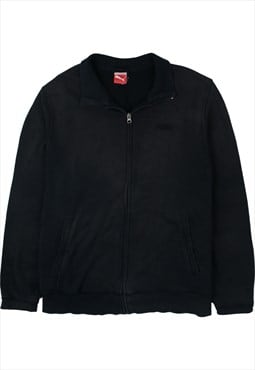 Vintage 90's Puma Sweatshirt Sportswear Full Zip Up Black