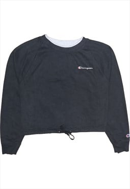 Vintage 90's Champion Sweatshirt Lightweight Crew Neck Black